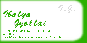ibolya gyollai business card